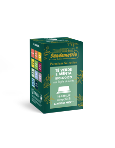 16 gélules Sandemetrio Thé vert et menthe compatibles A...