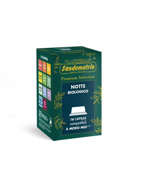 16 gélules Sandemetrio Tisane de nuit compatibles avec A Modo Mio