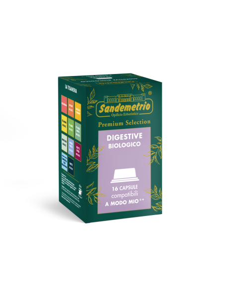 16 gélules Sandemetrio de tisanes digestives compatibles A Modo Mio