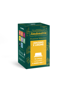 16 Capsule Sandemetrio Zenzero e Limone Compatibili A...