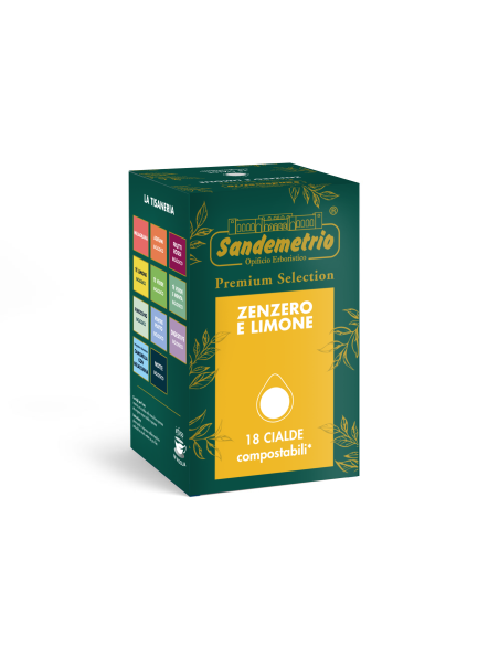 18 dosettes Sandemetrio Infusion au gingembre et au citron