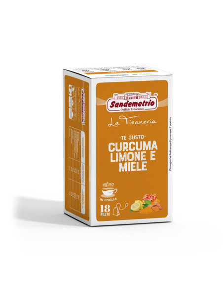 18 filtres Sandemetrio Thé au curcuma, au citron et au miel