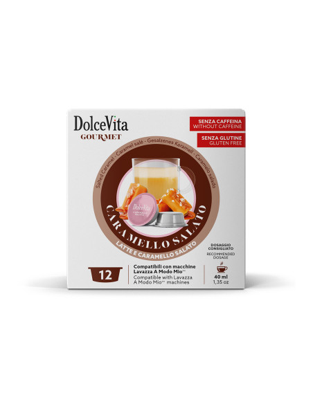 12 gélules Dolce Vita au caramel salé, compatibles avec A Modo Mio