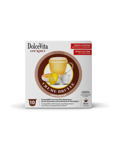 10 capsules Dolce Vita compatibles avec la Crème brûlée Nespresso
