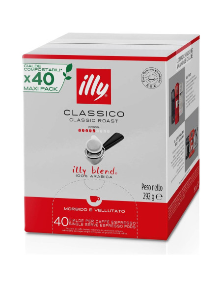 40 dosettes ESE Illy Classico