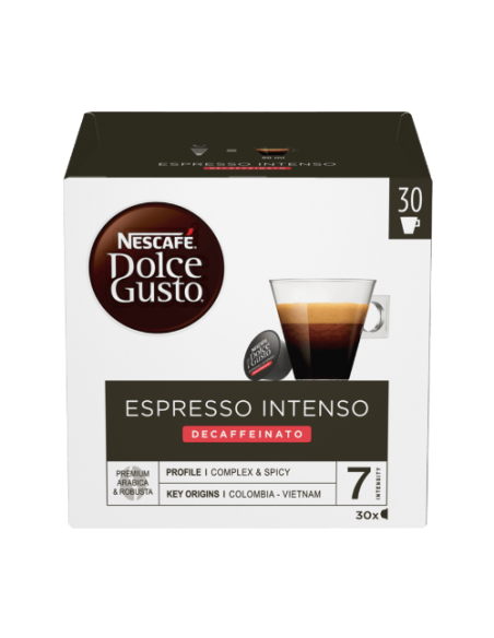 30 dosettes Nescafé Intenso Dek Red comp. Dolce Gusto