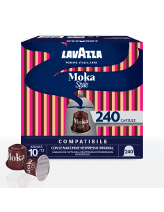 30x8 Capsule Alluminio Lavazza Moka Style comp. Nespresso